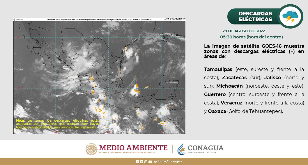 Para este lunes se pronostican lluvias intensas en Chihuahua, Durango y Sinaloa