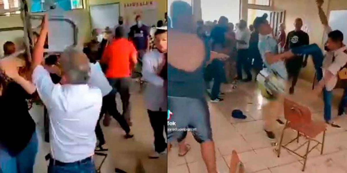 VÍDEO | Todos contra todos! Una junta de padres de familia termina en una batalla campal