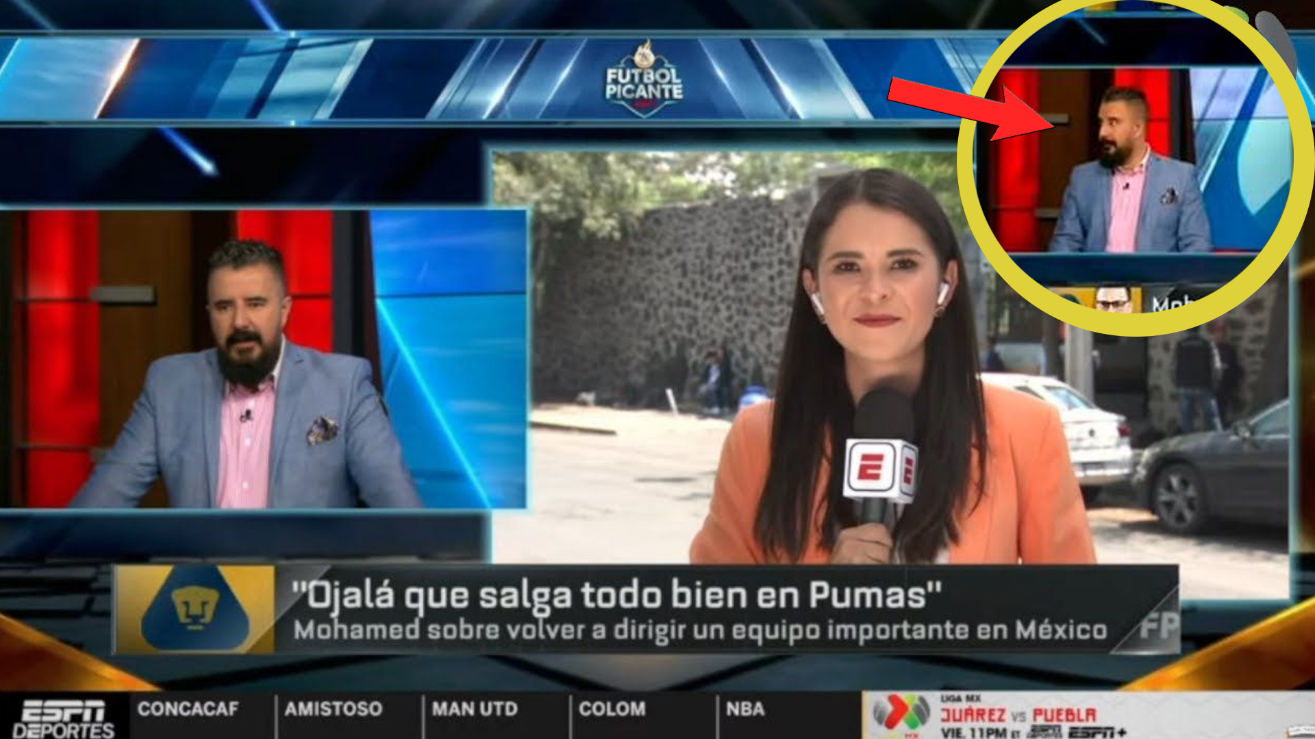 Insulto de Rafael Puente contra reportera ESPN en VIVO