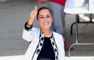 Claudia Sheinbaum emite su voto