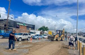 Realizan jornada emergente de bacheo en el vado de Santa Rosa, en San José del Cabo