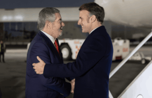 Llega Emmanuel Macron a CDMX para reunión con Sheinbaum