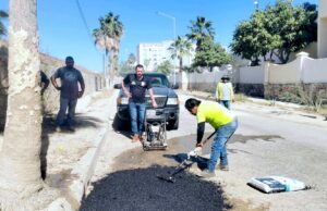 Cuadrillas “Caza Baches” atienden de manera permanente reportes ciudadanos en Los Cabos