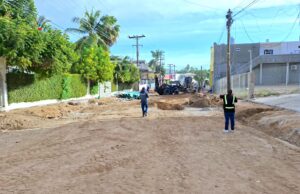 Avanza Obras Públicascon la remodelación de la calle Paseo de Los Marinos en San José del Cabo