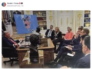 Venezuela, Canadá y Groenlandia aparecen como territorios estadounidenses en una imagen con IA difundida por Trump