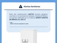 Cofepris emite alerta sanitaria por robo de insulina Lantus para la diabetes; advierte riesgos por su uso