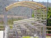 Rehabilitación de malla sombra en canchas anexas del auditorio Leonardo Gastélum en Cabo San Lucas