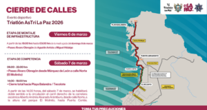 Cierre vial del malecón hasta playa Balandra por Triatlón “AsTri La Paz”