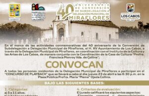 Invita Ayuntamiento de Los Cabos a celebrar el 40º aniversario de Miraflores como delegación municipal
