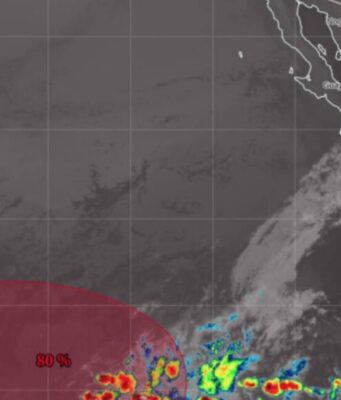 Vigilan posible ciclón tropical frente a Baja California Sur; tiene 80% de probabilidad de desarrollo