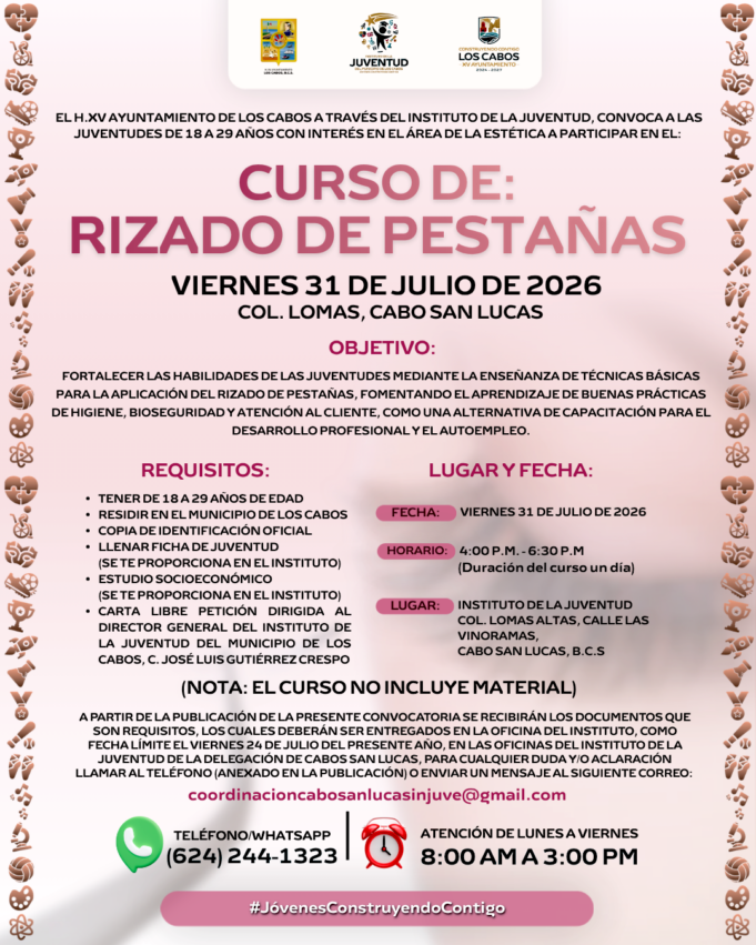 INJUVE CURSO DE RIZADO DE PESTAÑAS
