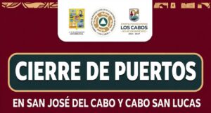 Anuncian cierre de puertos en Los Cabos a partir de las 22:00 horas por efectos del huracán Genevieve