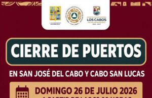 Anuncian cierre de puertos en Los Cabos a partir de las 22:00 horas por efectos del huracán Genevieve