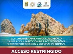 Restringe Ayuntamiento acceso a Playa del Divorcio por riesgo extremo en el Arco