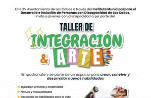 XV Ayuntamiento de Los Cabos a jóvenes con discapacidad al Taller de Integración y Arte