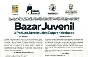Invitan a participar en la cuarta edición del Bazar Juvenil en Los Cabos