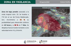 Protección Civil Los Cabos mantiene monitoreo constante ante posible desarrollo ciclónico en el Pacífico