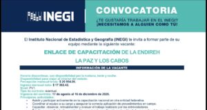 Abren vacante del INEGI para profesionistas en ciencias sociales de Los Cabos