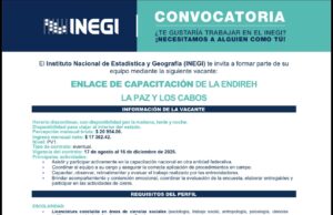 Abren vacante del INEGI para profesionistas en ciencias sociales de Los Cabos