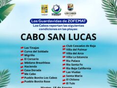Colocan bandera roja en playas de Los Cabos por condiciones del mar