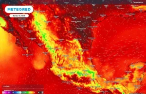 Calor superará los 40 °C en el Norte esta tarde de martes, generándose tormentas en Occidente, Centro y Golfo de México