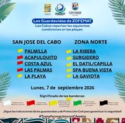 Autoridades de Los Cabos llaman a extremar precauciones ante condiciones adversas en playas