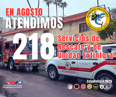 Cuerpo de Bomberos de Cabo San Lucas atendió 471 emergencias durante agosto