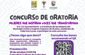 Invitan a mujeres de Cabo San Lucas a participar en Concurso de Oratoria