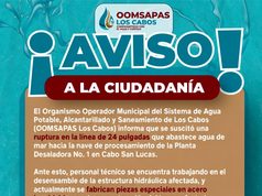 OOMSAPAS Los Cabos trabaja en reparación de Planta Desaladora 1