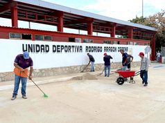 Rehabilitan Unidad Deportiva Rodrigo Aragón Ceseña tras afectaciones por lluvias