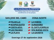 ZOFEMAT Los Cabos informa sobre condiciones de las playas y refuerza medidas preventivas