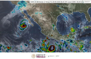 Polo mantiene avance a Baja California Sur; se prevén lluvias torrenciales, oleaje alto y viento intenso