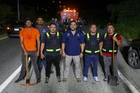 Continúa XV Ayuntamiento de Los Cabos con programa de bacheo nocturno en corredor turístico