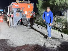 Continúa programa de bacheo nocturno en Cabo San Lucas