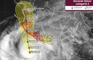 Huracán Simon: suspenden actividades no esenciales en municipios de cuatro estados a partir de las 16:00 horas